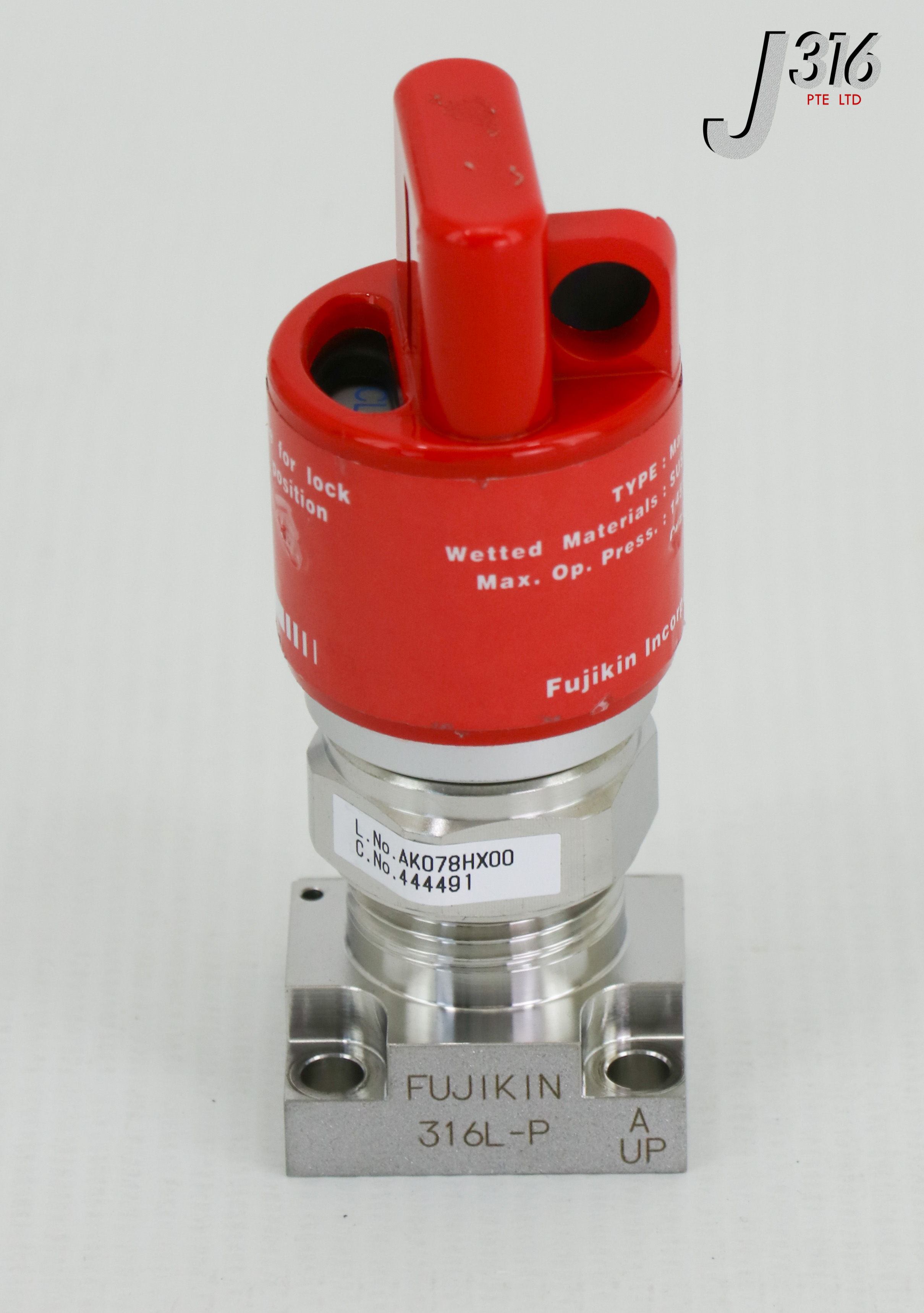 24793 FUJIKIN MANUAL DIAPHRAGM VALVE, 145PSIG 444491 – J316Gallery